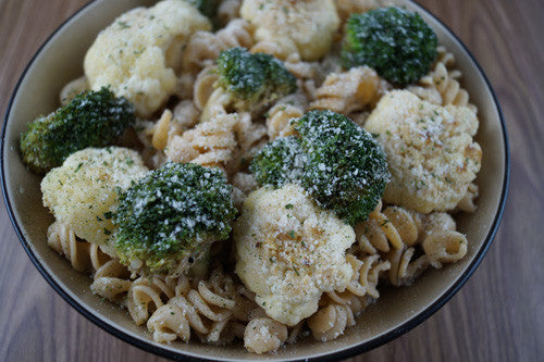 Deceptively Simple Pasta with Broccoli, Cauliflower & Ground Pork