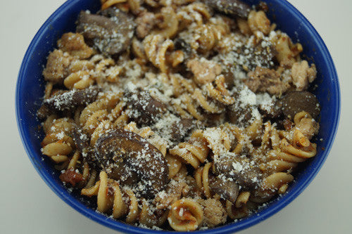 Quick, Simple Pasta Bowl with Mushrooms & Ground Turkey Skillit Cooking