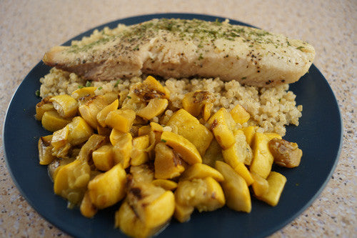 Pan-Cooked Whitefish with Sauteed Squash & Quinoa