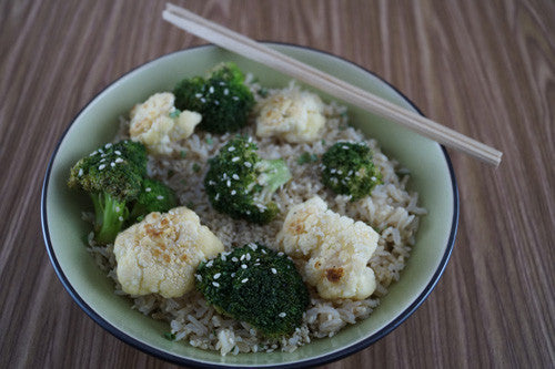 Teriyaki Broccoli & Cauliflower Fried Quinoa Bowl