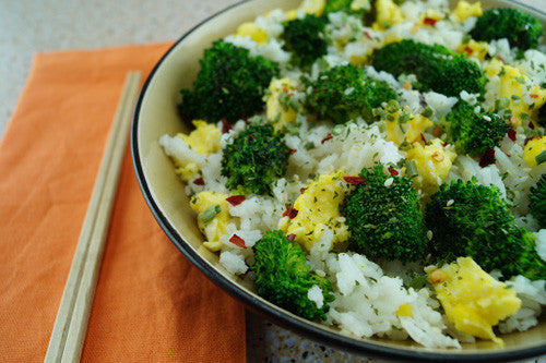 Rice with Chicken, Egg, & Broccoli