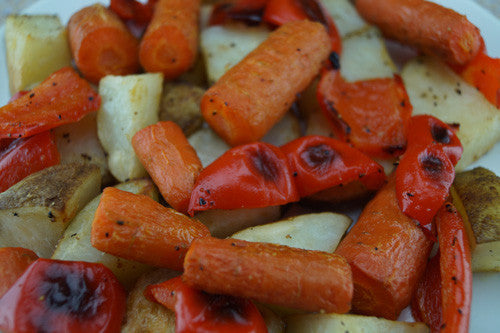 Cajun-Style Roasted Potatoes, Carrots & Peppers