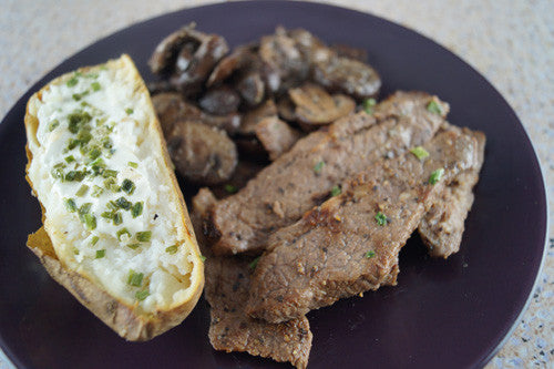 The Boss: Steak, Mushrooms & Baked Potato