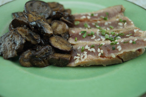 asian-style-ahi-tuna-&-mushrooms-skillit-simple-easy-recipes-dinner-skillet