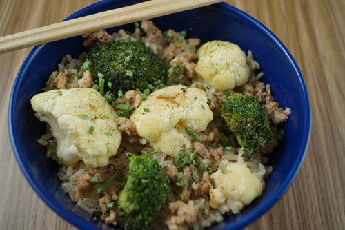 Go-To Pork Fried Rice with Broccoli & Cauliflower