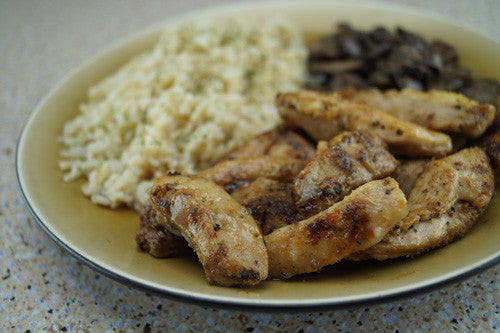 Pan-Seared Chicken & Mushrooms with Quinoa