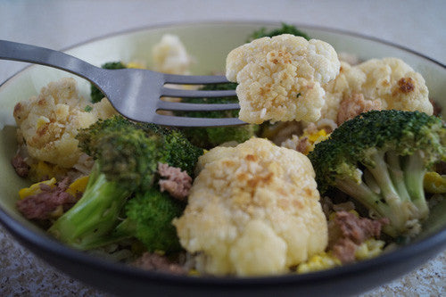 Egg-Fried Rice Bowl with Beef, Broccoli & Cauliflower