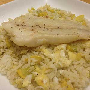 pan-fried-cod-with-egg-&-squash-fried-rice-skillit-simple-easy-recipes-dinner-skillet