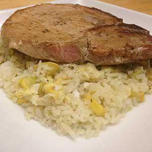 pan-fried-pork-chop-with-egg-&-squash-fried-rice-skillit-simple-easy-recipes-dinner-skillet
