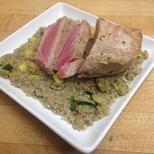 seared-sirloin-with-squash-and-zucchini-fried-quinoa-skillit-simple-easy-recipes-dinner-skillet