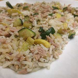 fried-rice-with-squash,-zucchini-&-tuna-skillit-simple-easy-recipes-dinner-skillet