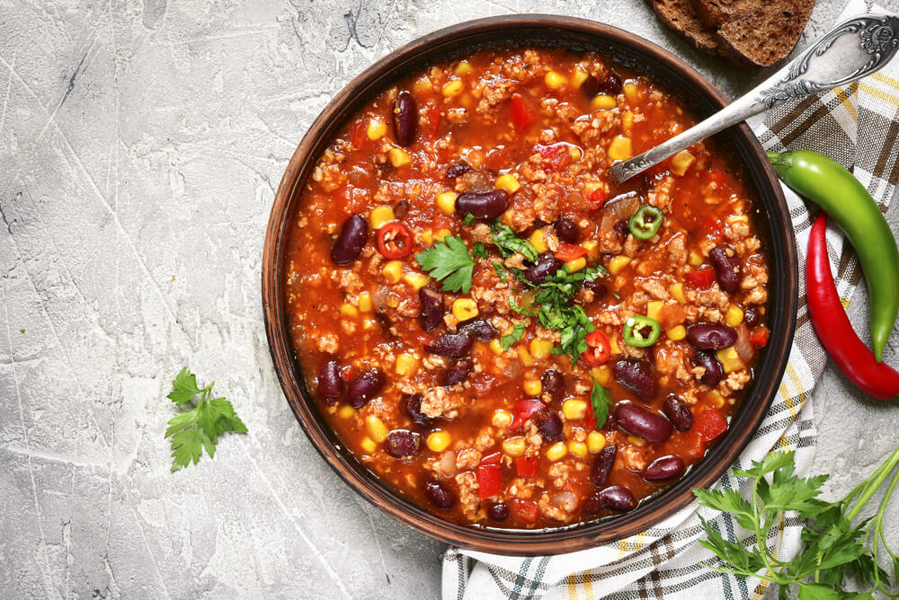 Black Bean Veggie Chili<br><span>with Zucchini, Tomatoes + Peppers</span>